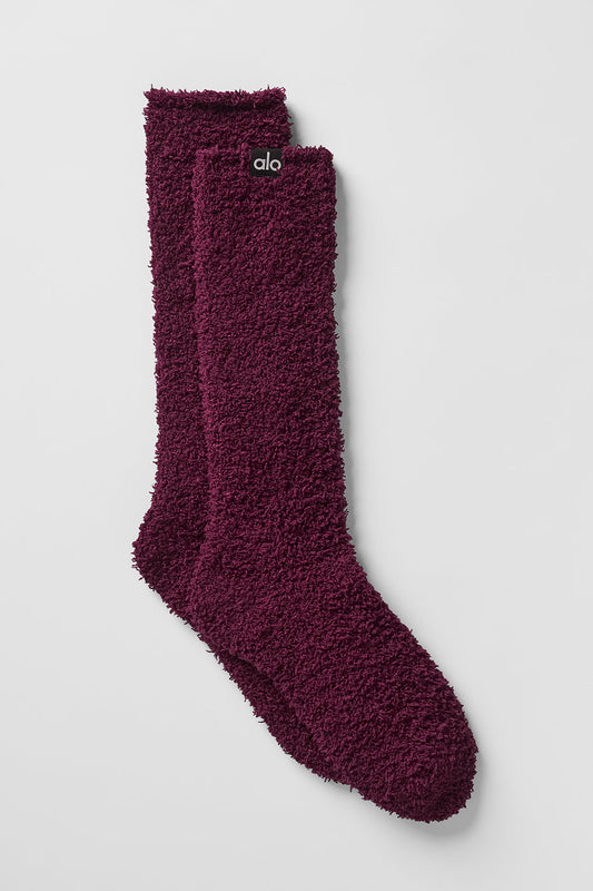 Women's Plush Lush Sock - Burgundy