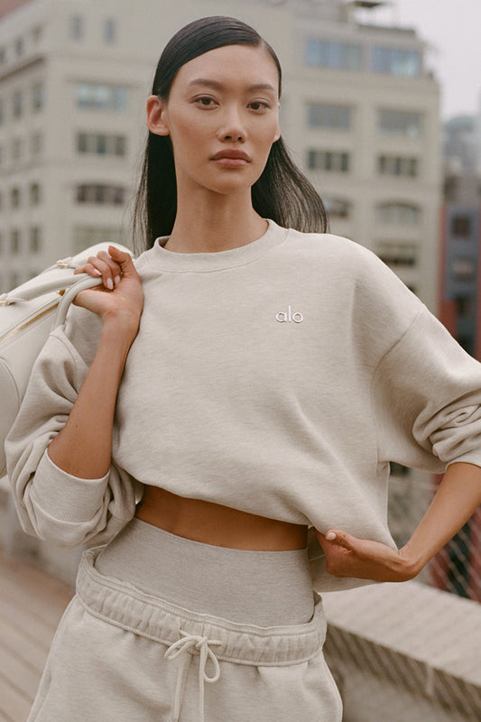 Accolade Crew Neck Pullover - Oatmeal Heather