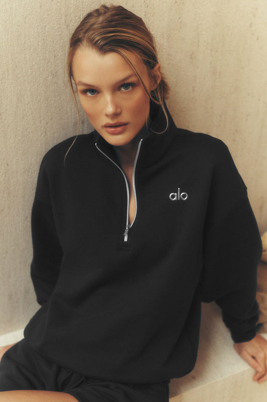 Accolade 1/4 Zip Pullover - Black