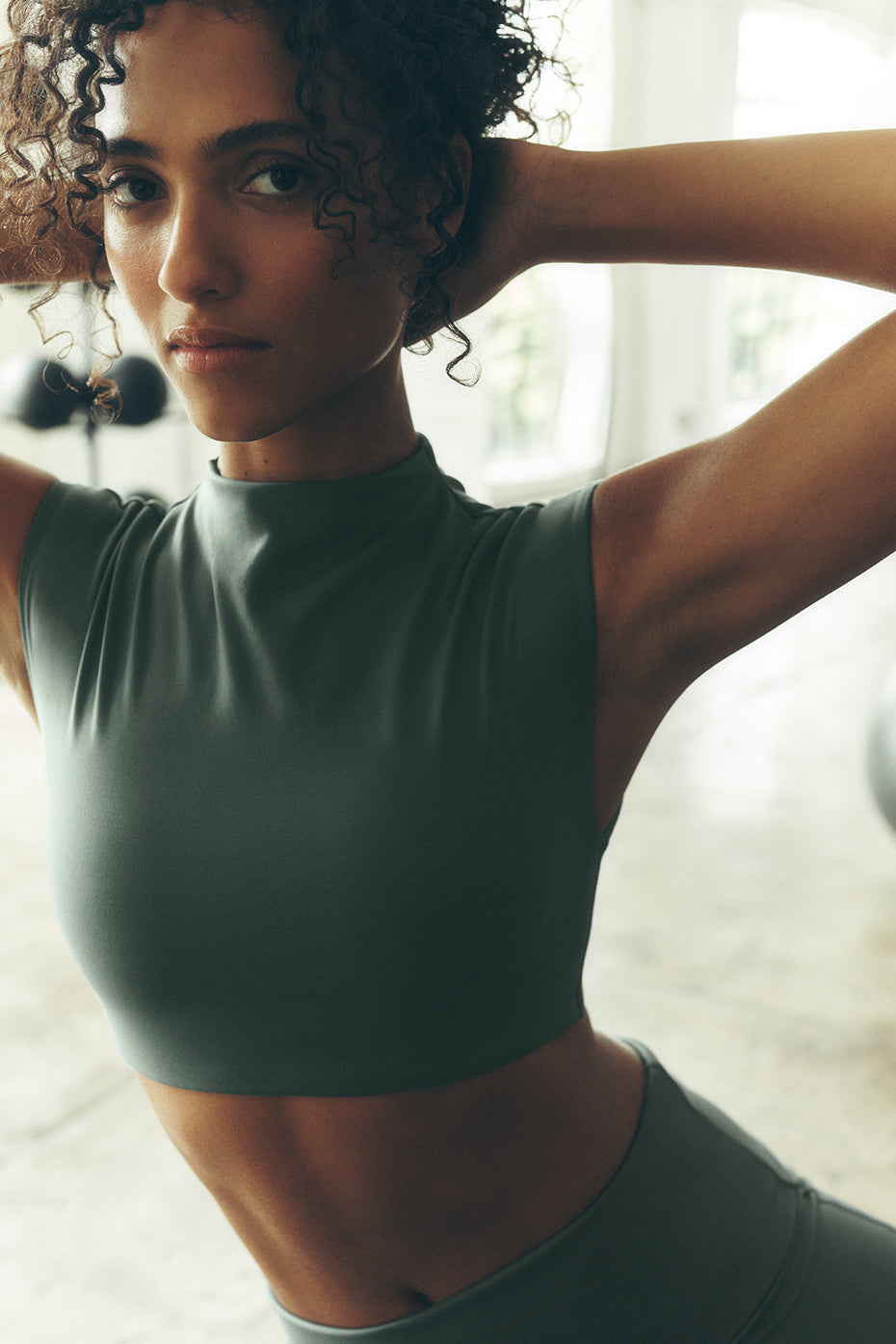 ALO Softsculpt Capped Out Short Sleeve - Clover Green