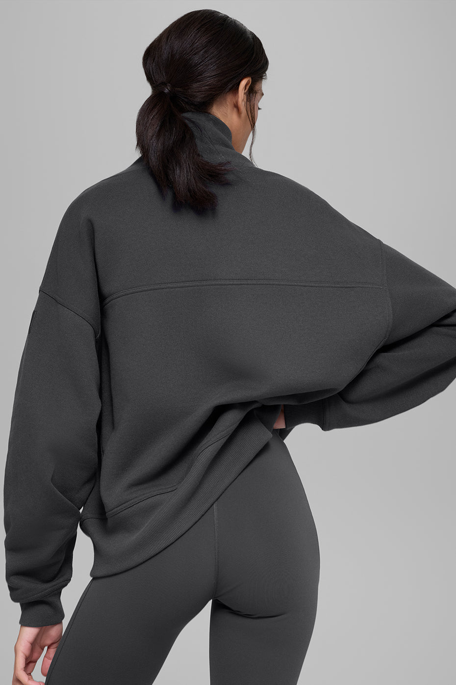Hazy Mock Neck Pullover - Anthracite