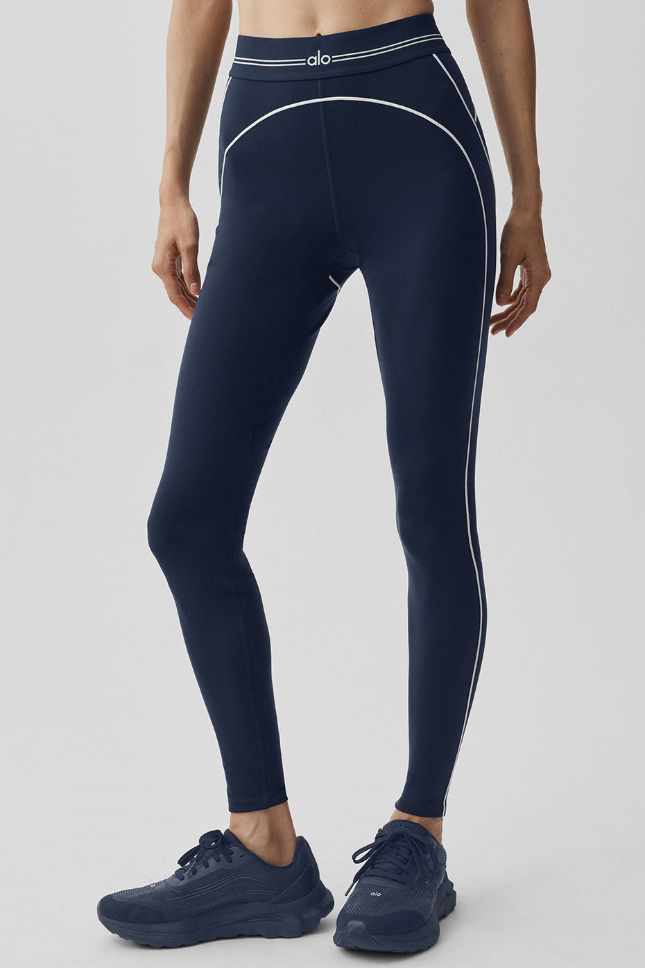 Airbrush High-Waist Heart Throb Legging - Navy/White