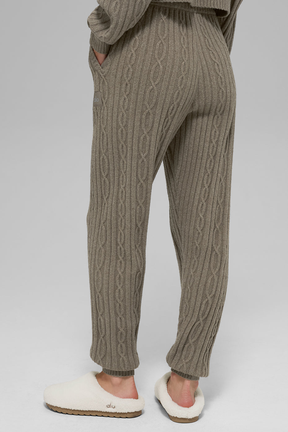Cable Knit Winter Bliss Pant - Light Cocoa