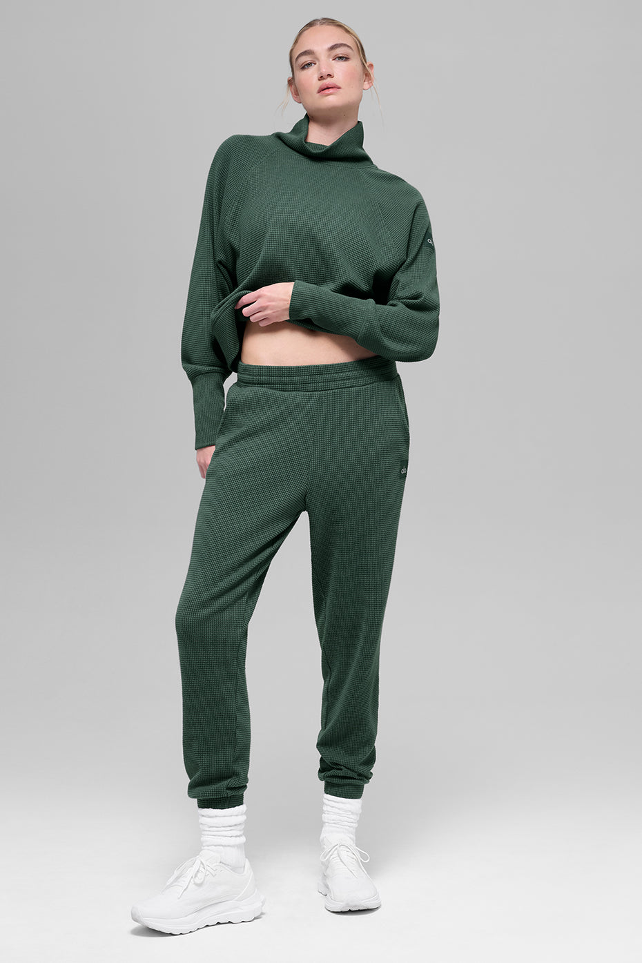 Waffle Weekend Escape Jogger - Clover Green