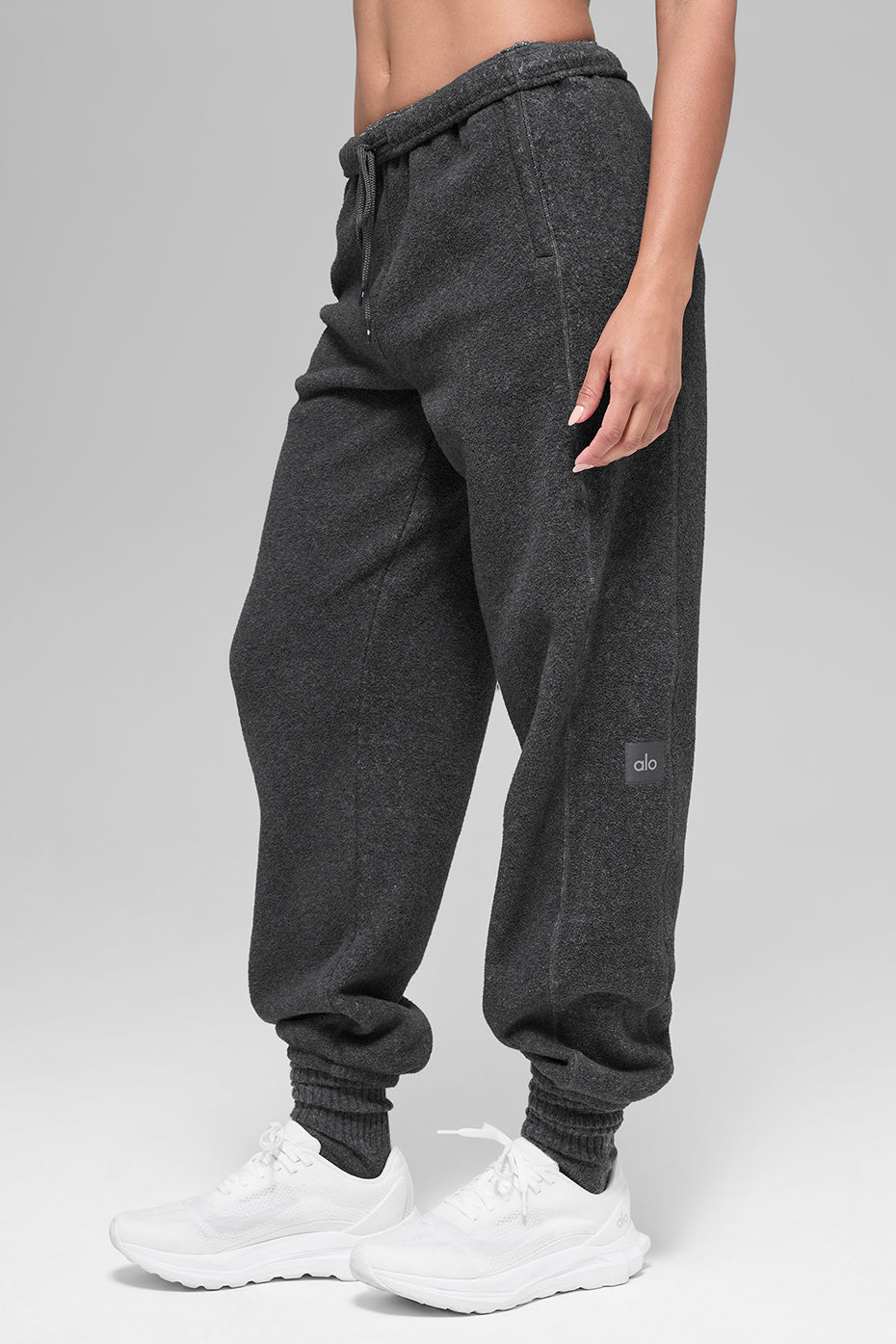 Polar Fleece High-Waist Retreat Jogger - Dark Heather Grey