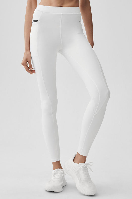 Airbrush High-Waist Fast Track Legging - White/Black