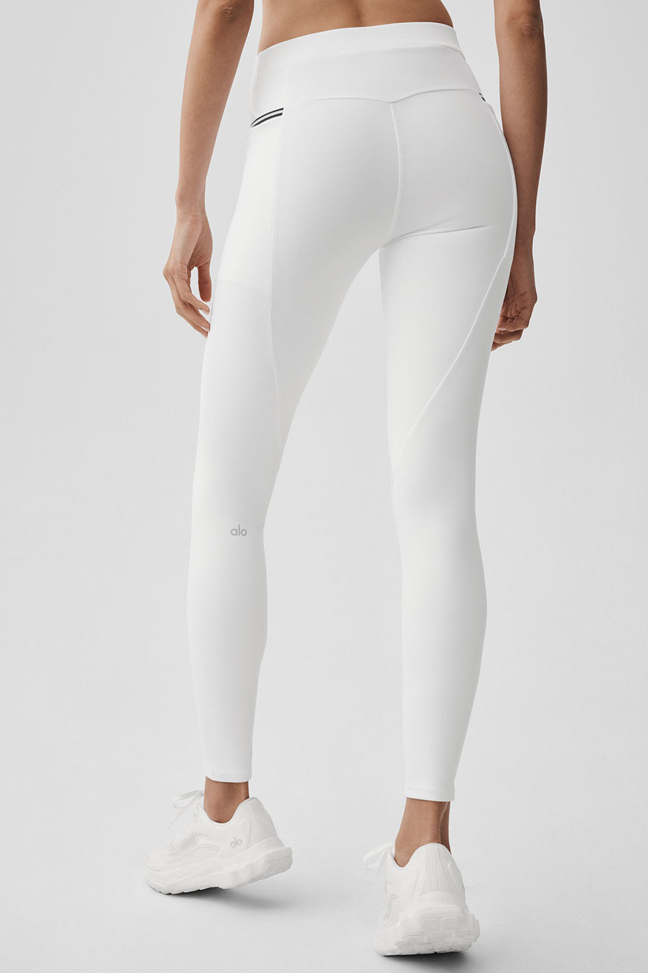 Airbrush High-Waist Fast Track Legging - White/Black