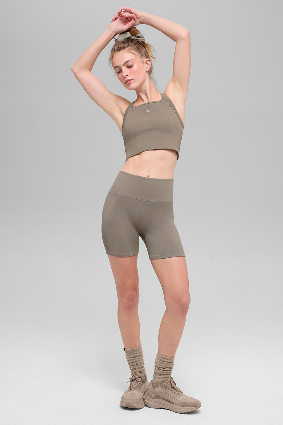 5" Seamless Ribbed Favorite Short - Light Cocoa